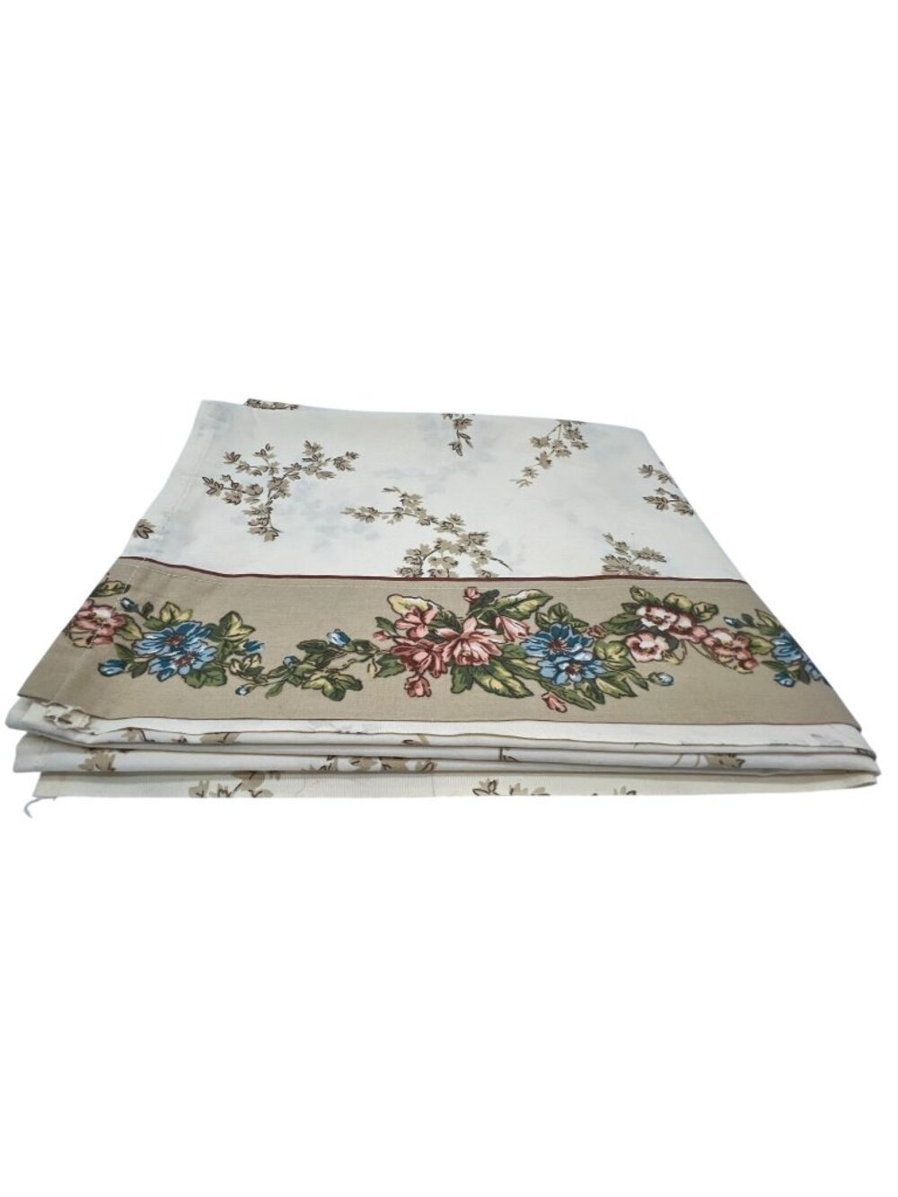 Vintage Springs Industries Multicolor Flat Sheet Cotton Blend 39"x76" With Flora